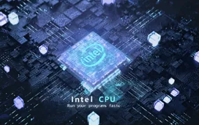 C4D工程：科技概念CPU芯片动画工程文件