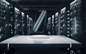 C4D工程：手机产品打光工程服务器机房科幻概念开场片头科技场景工程文件大数据机房 临摹工程