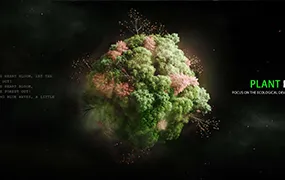 C4D工程：C4D创意概念设计植物小场景植物星球工程文件