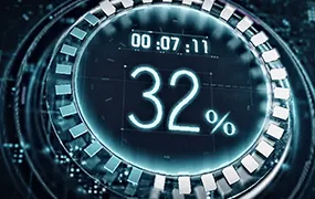 C4D工程文件：闪充快充充电数据能量驱动数值数字跳动C4D工程文件