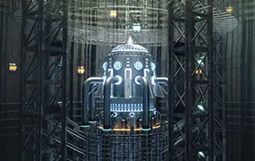 C4D工程：火箭发射器宇宙飞船启动动画概念科幻场景C4D工程文件