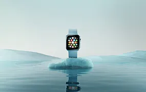 Apple Watch手表模型C4D工程文件 Redshift渲染 苹果手表C4D工程文件